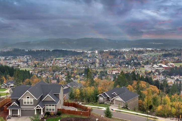 Rainbow over Happy Valley Oregon